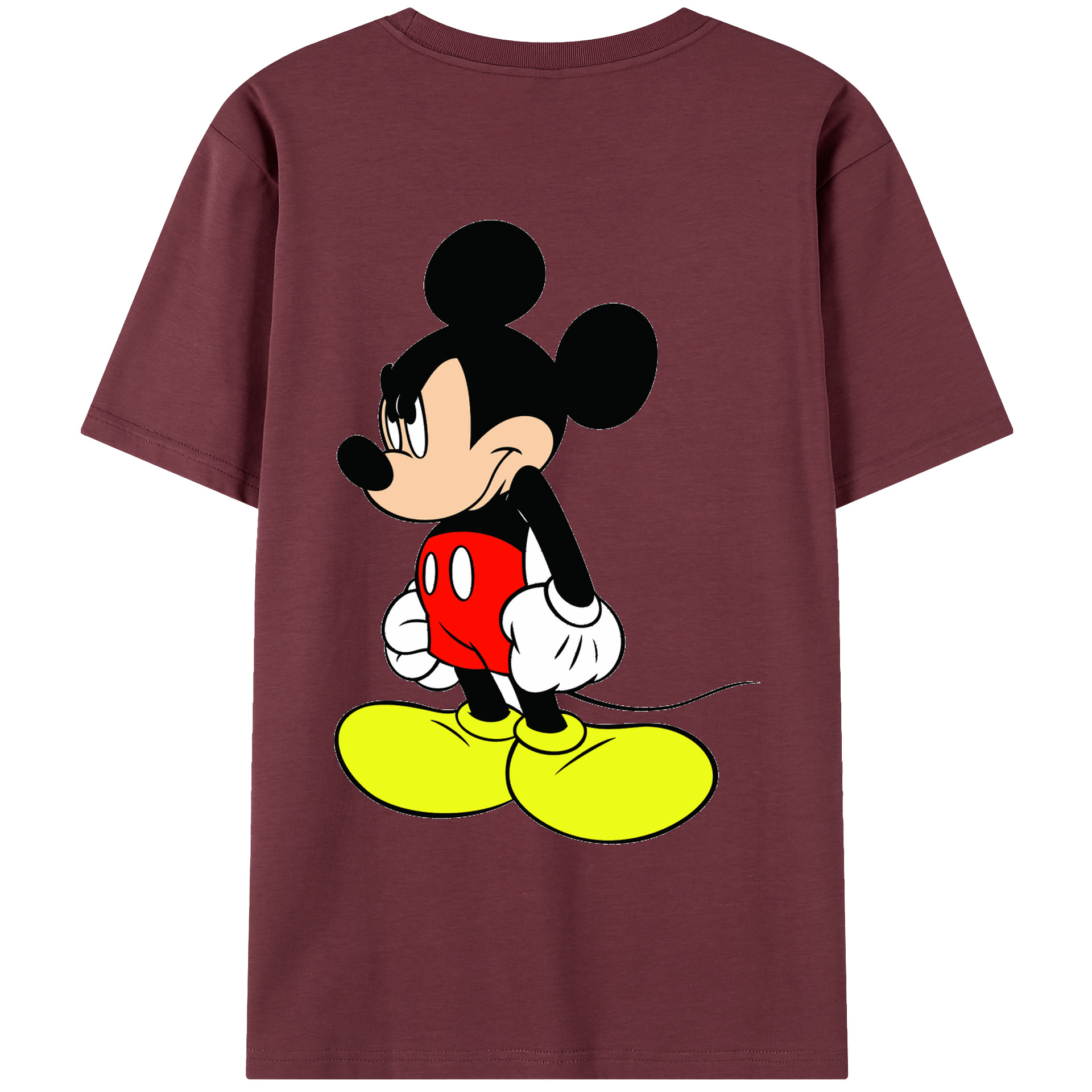 （画像用） ミッキーマウス Mickey Mouse 綿100％半袖Tシャツ（背面プリント）